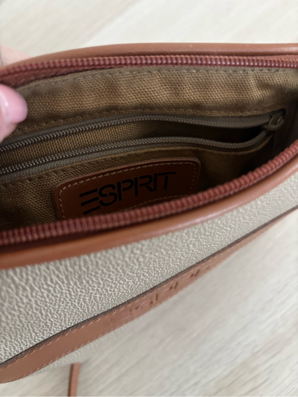 VINTAGE 1990’s ESPIRIT Tan Brown Crossbody Purse - Picture 6 of 10